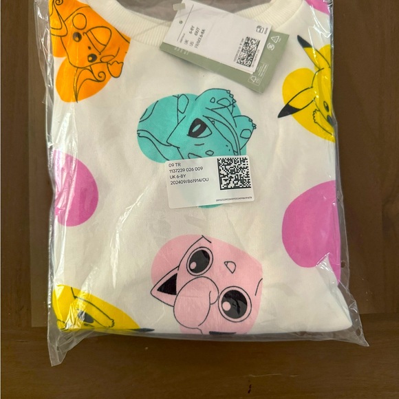 H&M Girls Pokemon Sweatshirt - Pikachu, Bulbasaur, Jigglypuff, Raichu, Ponyta - Picture 3 of 4